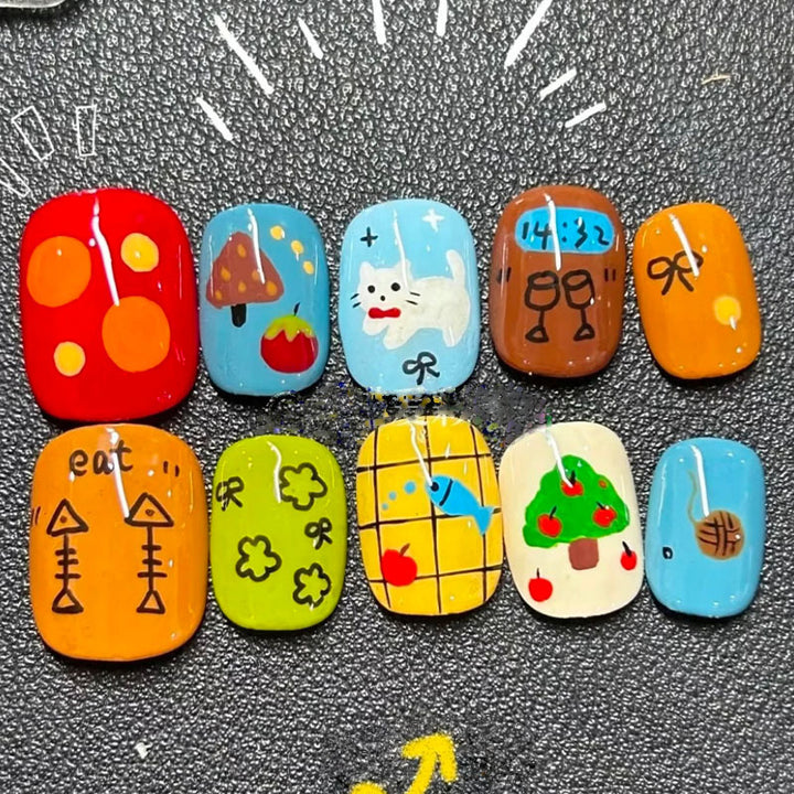 Playful Artistic Nail Art Design Set Kalsten