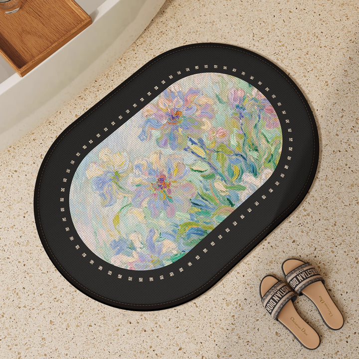 Floral Print Bath Rug