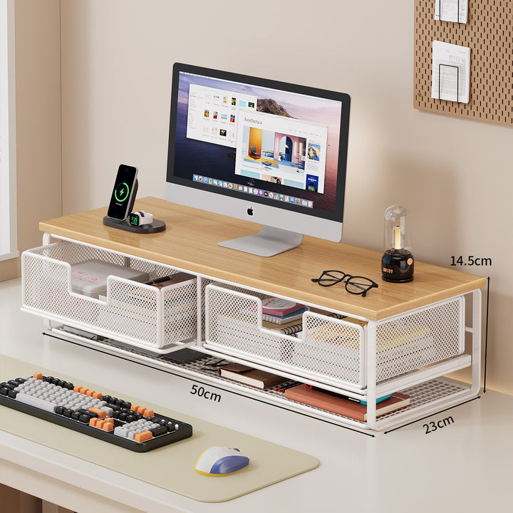 Multi-Functional Desk Organizer with Mesh Storage Bins Kalsten