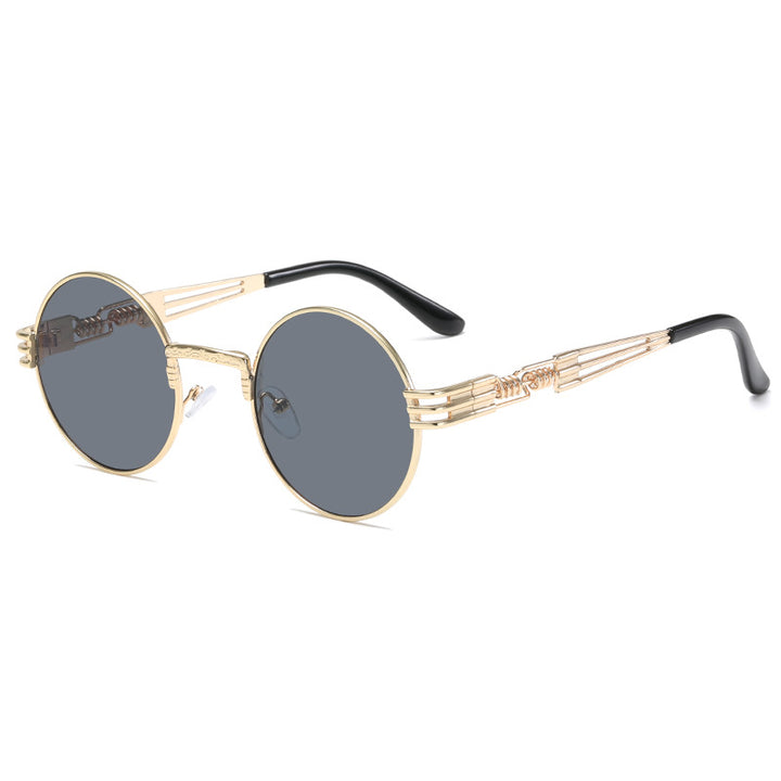 Women's Retro-Inspired Round Sunglasses with Unique Metal Frame Kalsten
