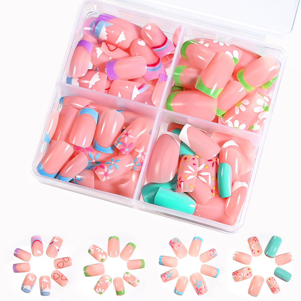 Floral Art Press-On Nail Tips Set