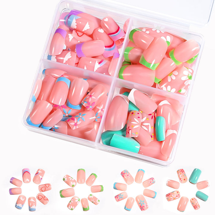 Floral Art Press-On Nail Tips Set