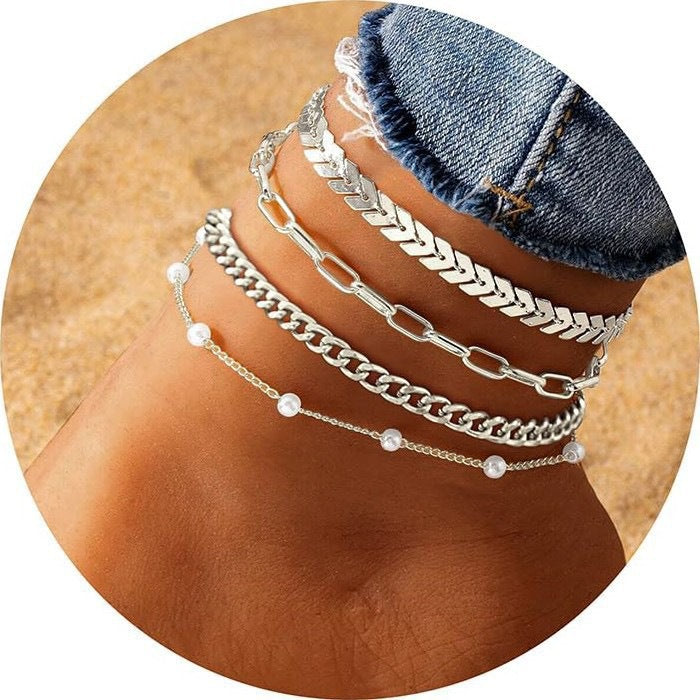 Multi-Layered Anklet Set Kalsten