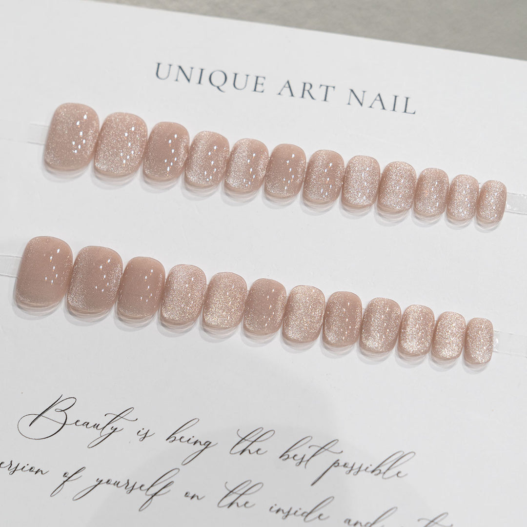 Elegant Glittery Press-On Nails