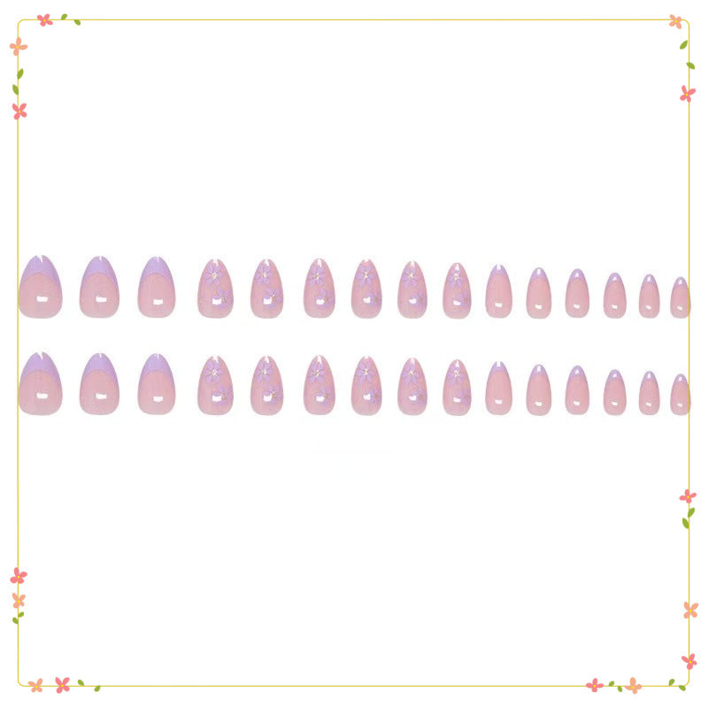 Creative artificial nails with floral accents Kalsten