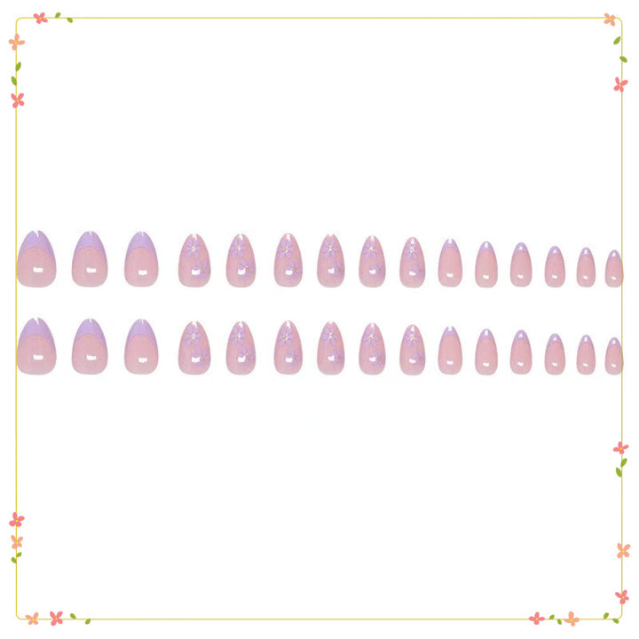 Creative artificial nails with floral accents Kalsten