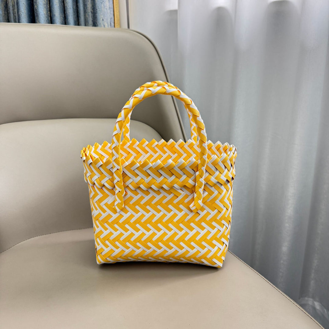 Handcrafted basket bag in stylish design Kalsten