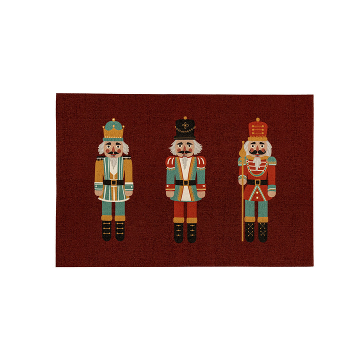 Decorative door mat with nutcracker motif and durable structure Kalsten
