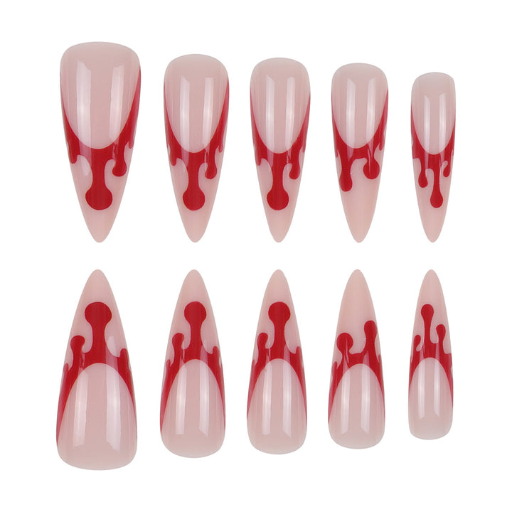 Blood-Drip Stiletto Press-On Nails Kalsten