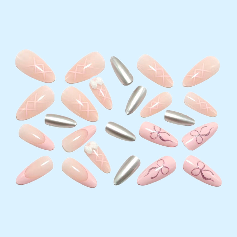 Nail art with refined bow designs Kalsten