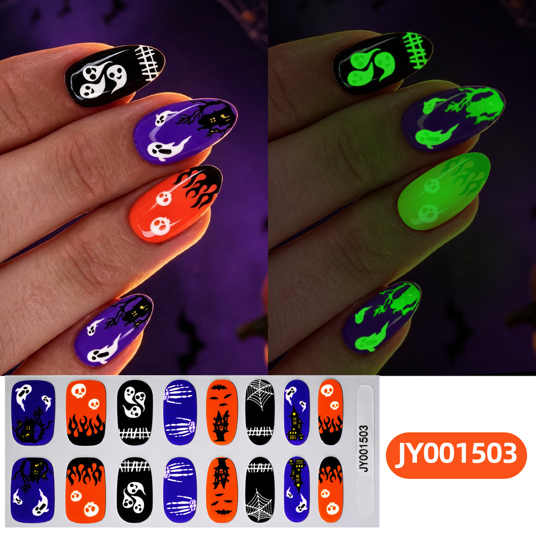 Glow-in-the-Dark Halloween Nail Art Stickers