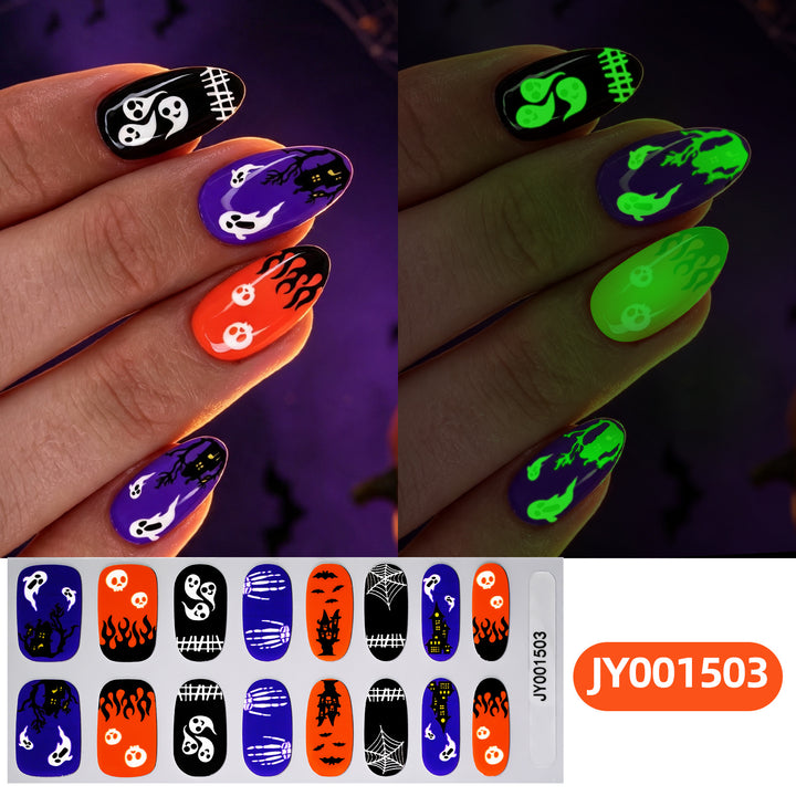 Glow-in-the-Dark Halloween Nail Art Stickers