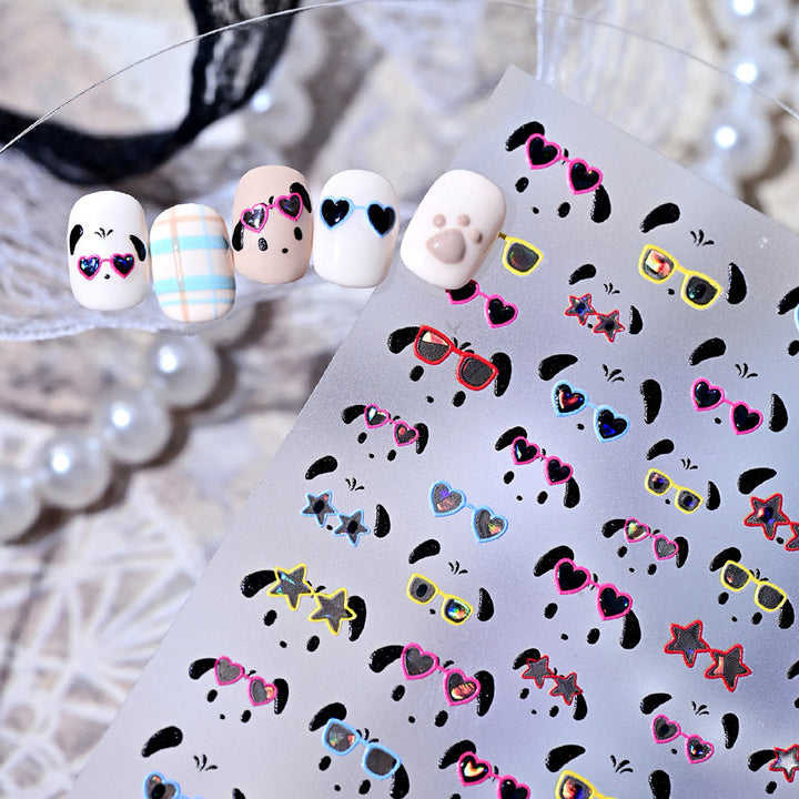 Creative Dog-Themed Nail Art Stickers