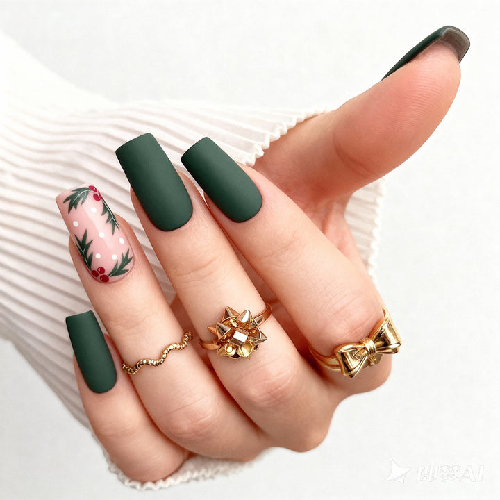 Nail art set with elegant Christmas motifs Kalsten