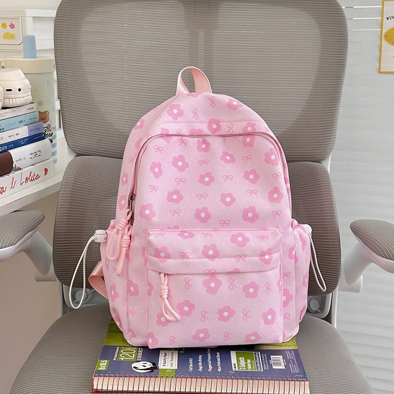 Floral-Embellished Patterned Backpack Kalsten