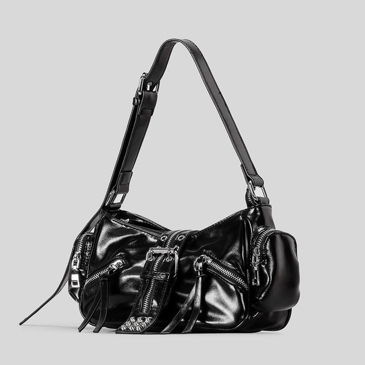 Multi-Pocket Shoulder Handbag