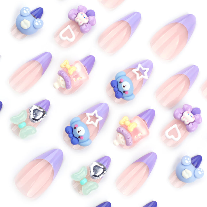 Artificial nail art with playful designs Kalsten