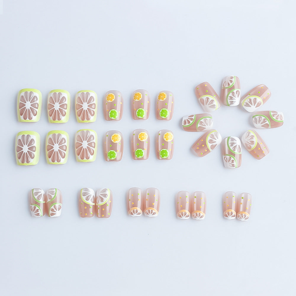 Tropical Fruit-Themed Press-On Nails Kalsten