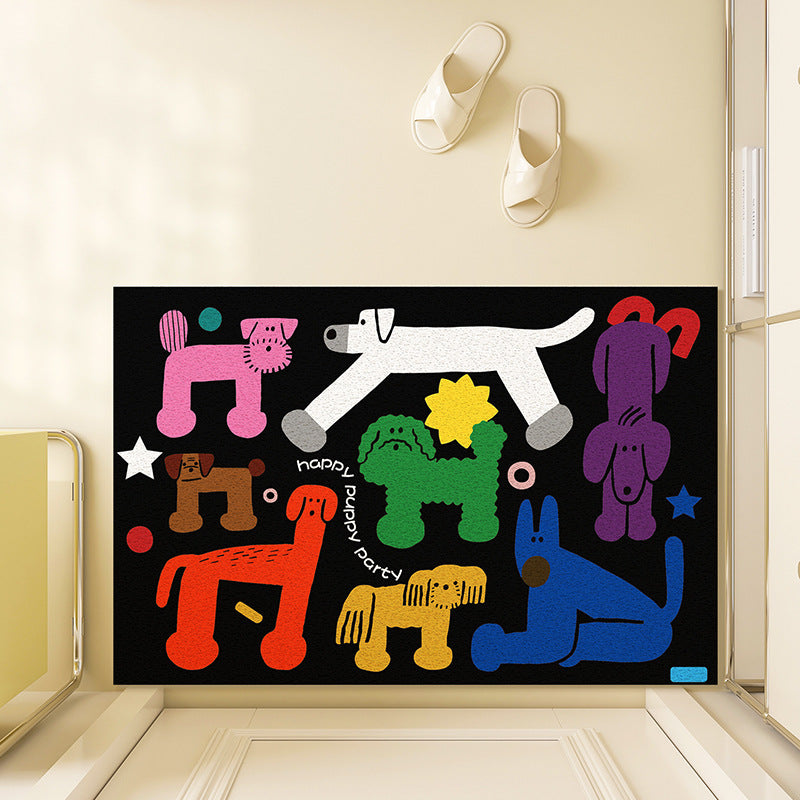 Playful Illustrated Welcome Mat Kalsten