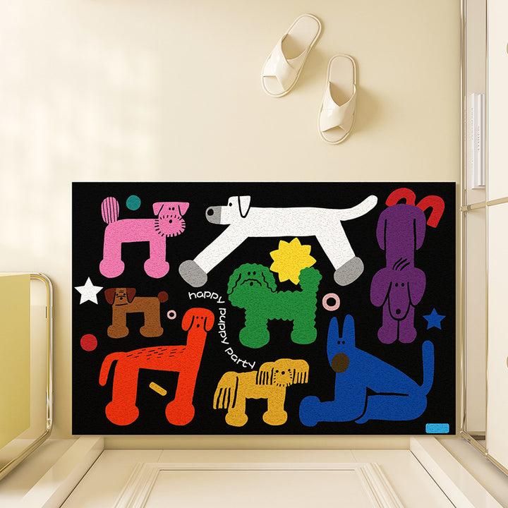 Playful Illustrated Welcome Mat Kalsten