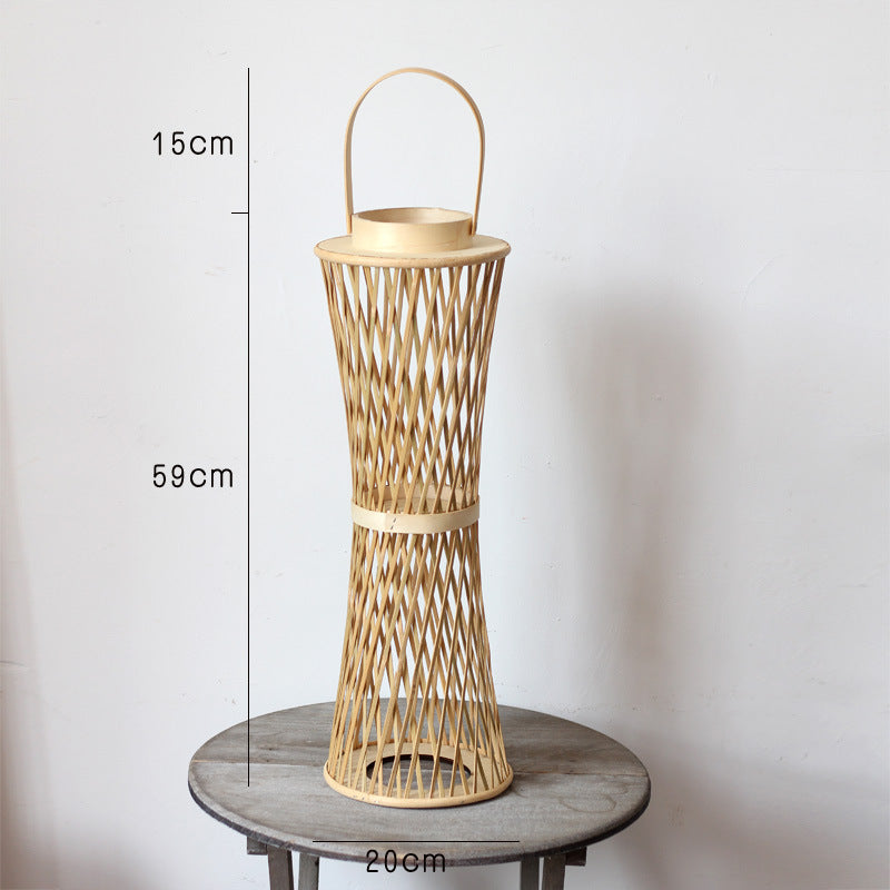 Elegant lamp stand made of woven material Kalsten