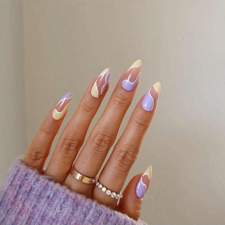 Artistic Abstract Nail Art Extensions Kalsten