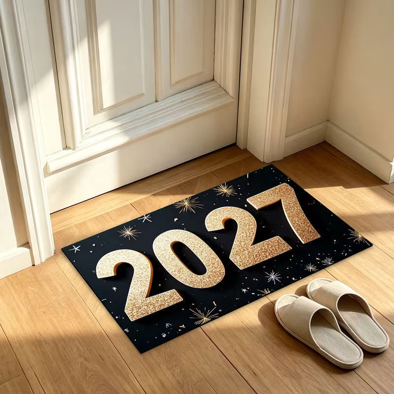 New Year Celebration Welcome Mat Kalsten