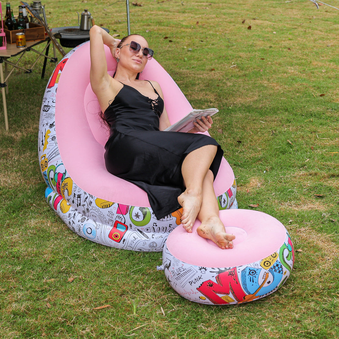 Women Inflatable Comfort Sofa with Ergonomic Backrest Kalsten