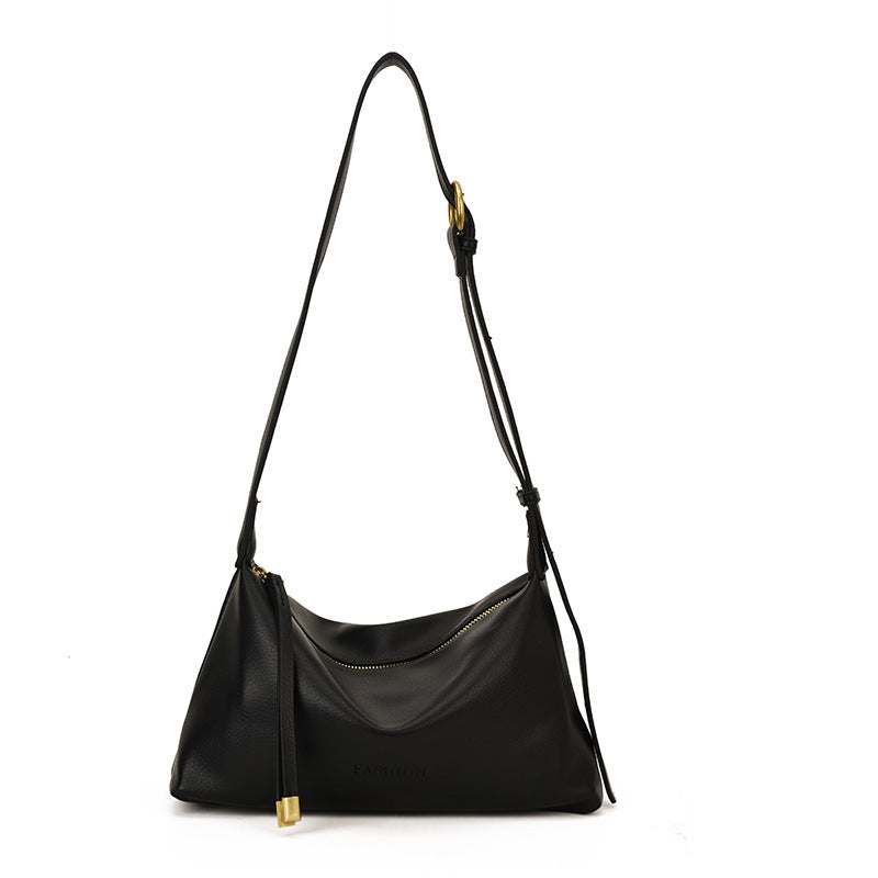 Sleek Leather Shoulder Bag Kalsten