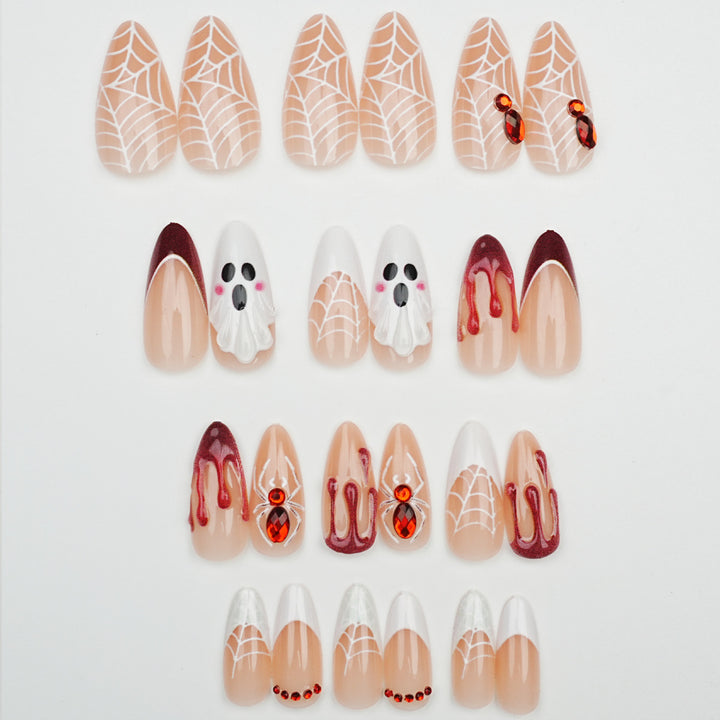 Thematic Halloween Press-On Nail Art Set