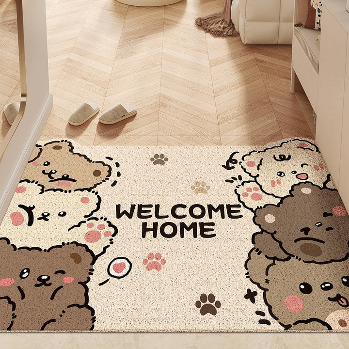 Cute Bear-Themed Welcome Mat