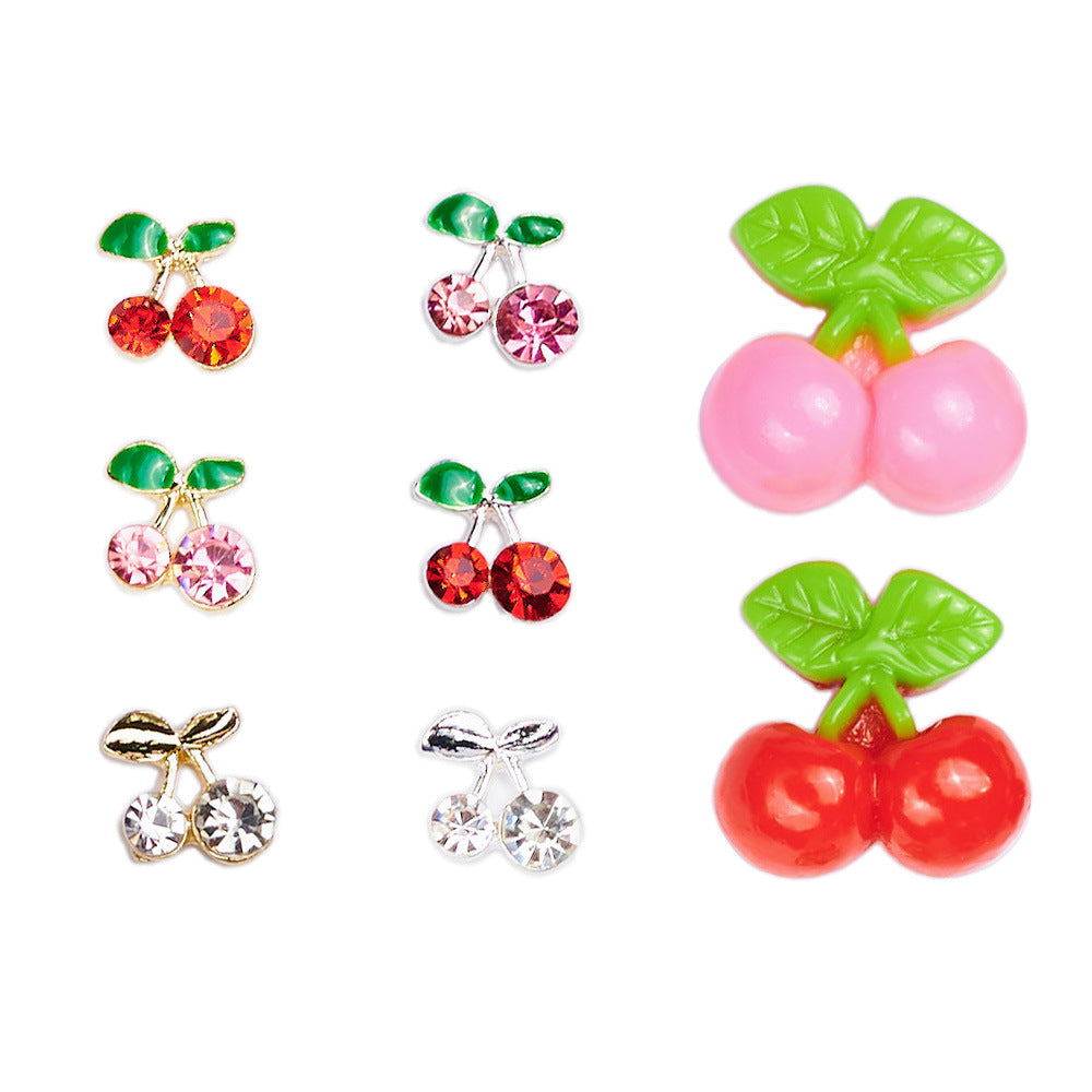 Decorative Cherry Nail Art Charms