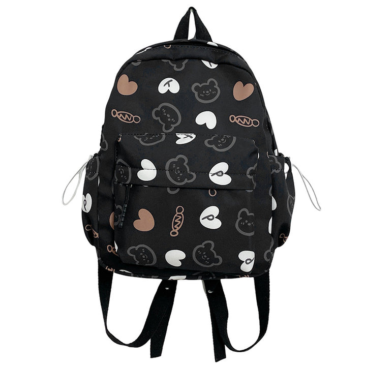 Cute Character Print School Backpack kalsten