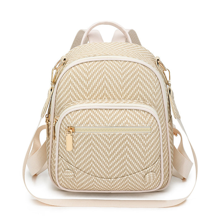 Multi-Functional Herringbone Pattern Backpack Kalsten