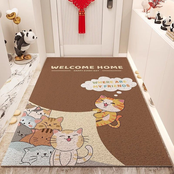 Playful Cat-Themed Area Mat