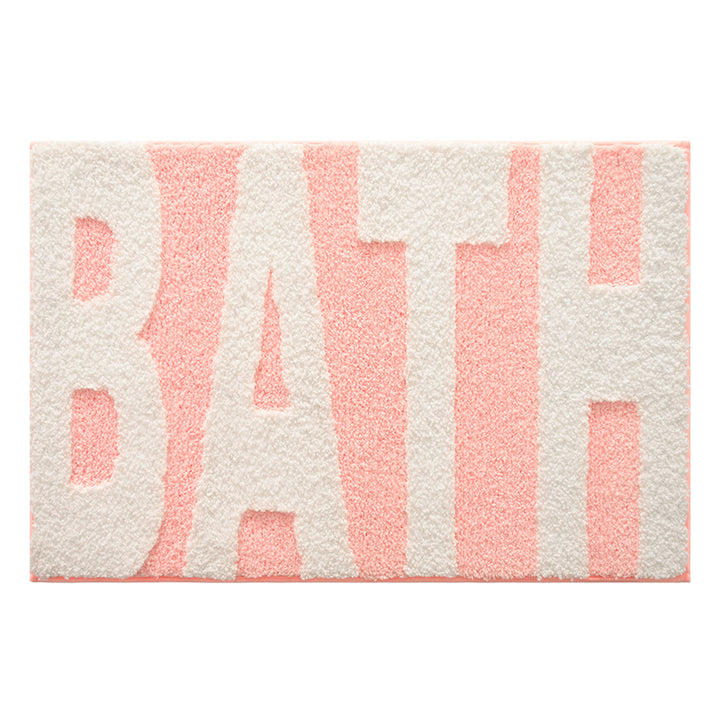 Plush Bath Rug with Inspirational Text Kalsten