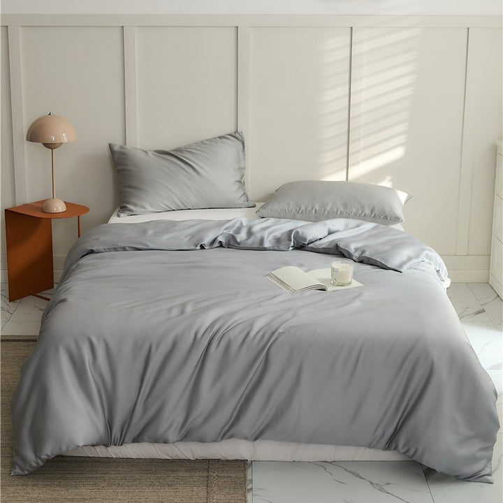 Luxurious Breathable Silk Duvet Cover Set With Hidden Zipper And Wrinkle Resistant Finish