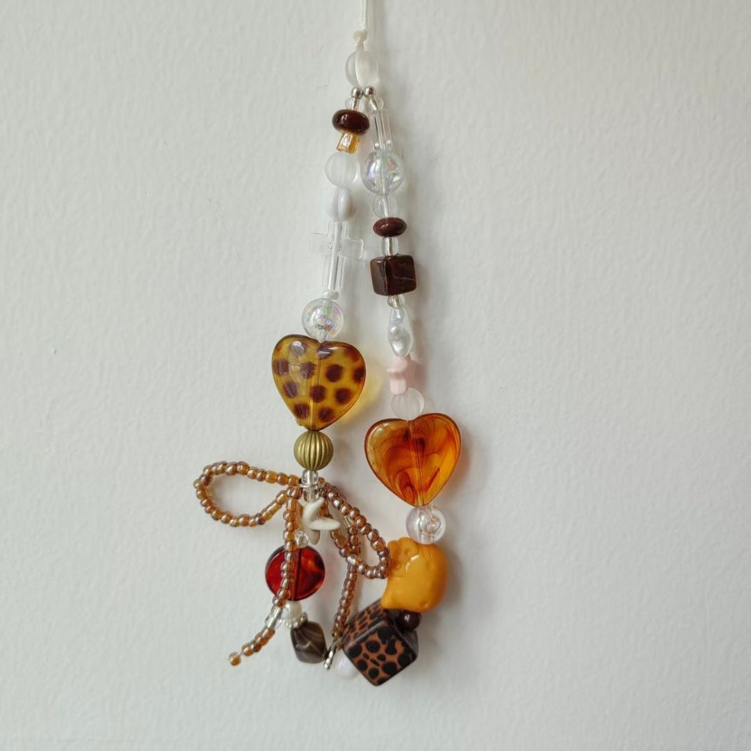 Beaded Heart Charm Necklace Kalsten