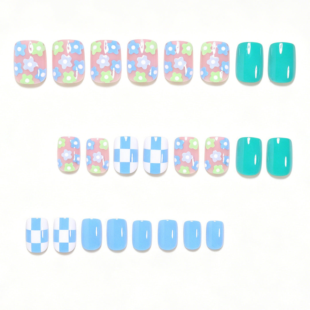 Creative Floral Press-On Nail Art Set Kalsten