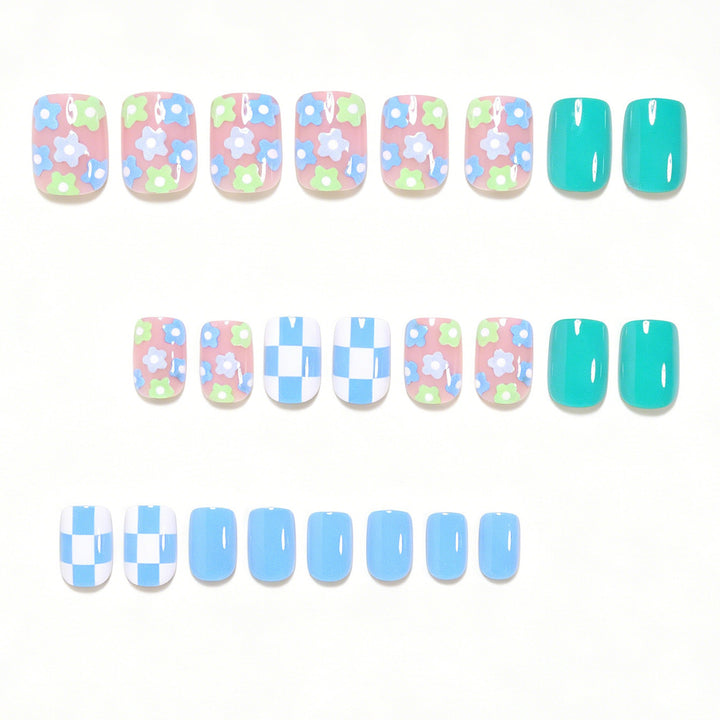 Creative Floral Press-On Nail Art Set Kalsten