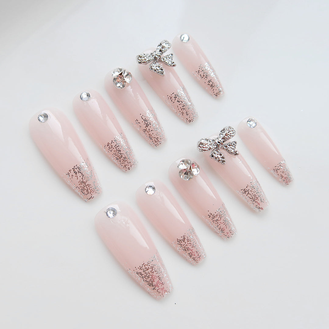 Glamorous Glittery Press-On Nail Set