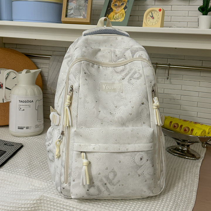 Stylish Floral-Embossed Backpack Kalsten