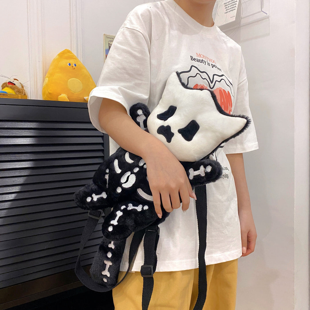 Cute Skeleton Plush Backpack