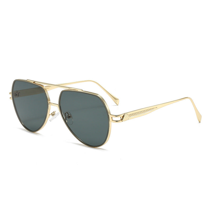 Women's designer sunglasses in a stylish, curved metal frame Kalsten