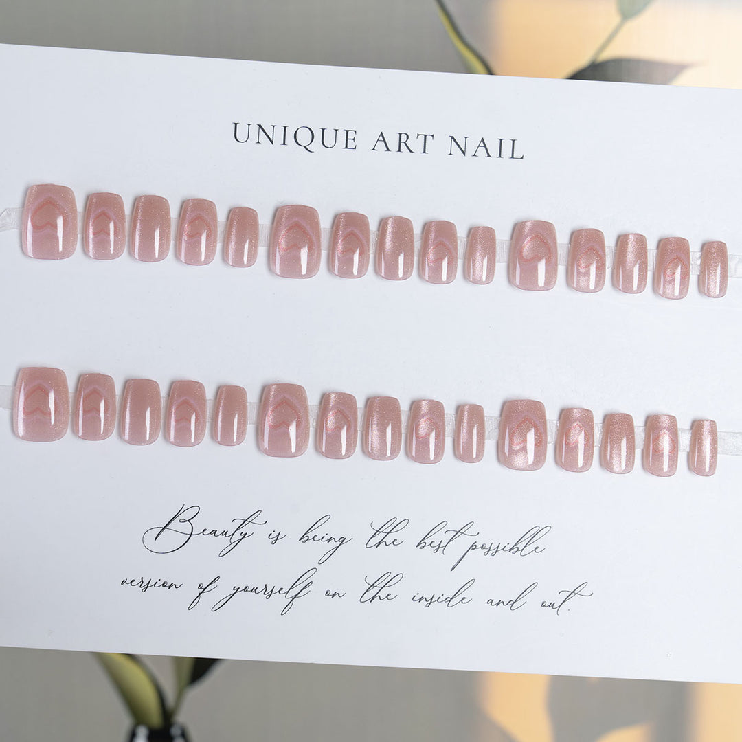 Heart-Designed Press-On Nails