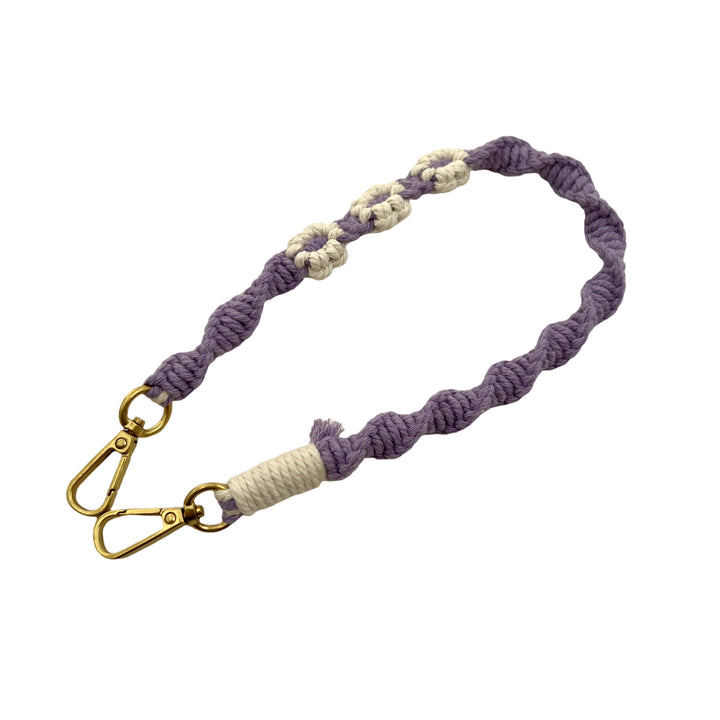 Macrame Dog Leash with Floral Accents Kalsten