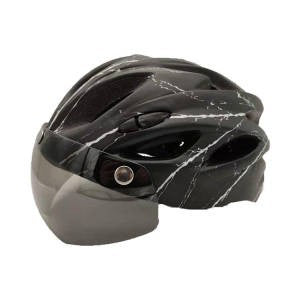 Sporty bicycle helmet with integrated visor Kalsten