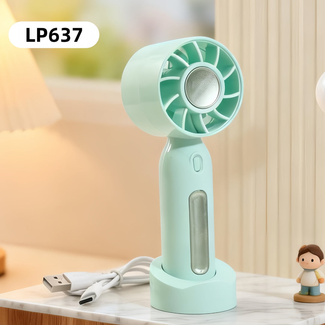 Women's Portable Mini Hand Fan with Ergonomic Design and USB Connection Kalsten