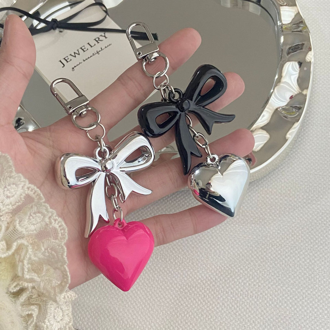 Heart and Bow Charm Keychain Kalsten