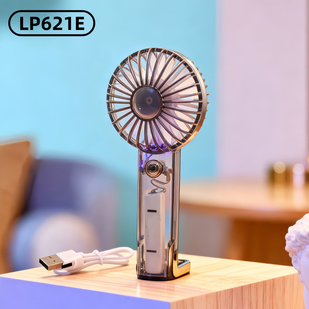 Women's Portable Mini Hand Fan with Ergonomic Design and USB Connection Kalsten